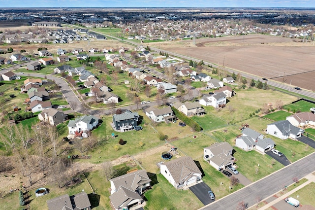 bird's eye view with a residential view