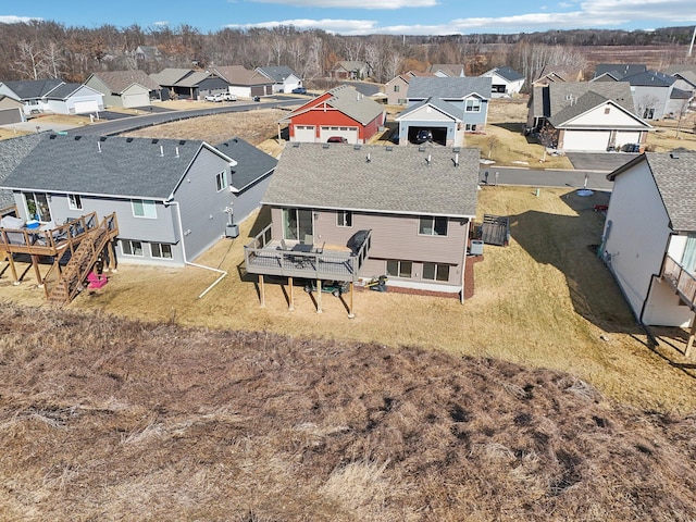 bird's eye view with a residential view