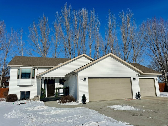 view of front of house with an attached garage