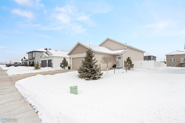 view of front of home featuring a garage