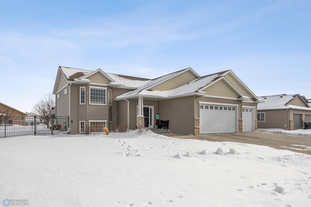 view of front of house featuring a garage