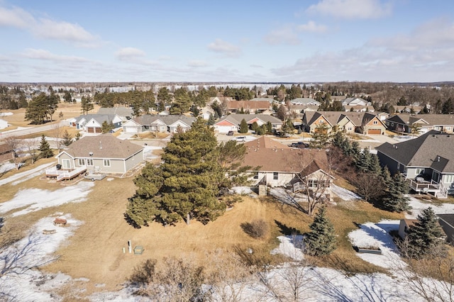 bird's eye view with a residential view