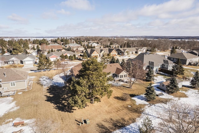 aerial view featuring a residential view