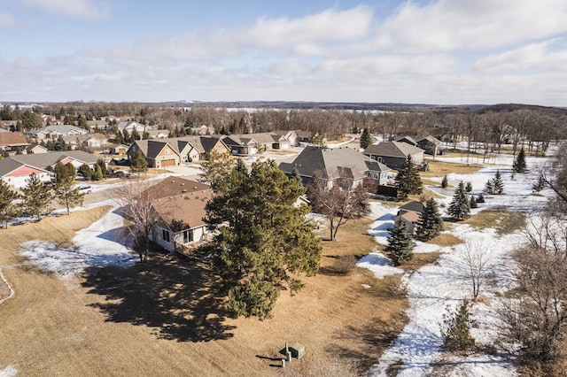 bird's eye view featuring a residential view