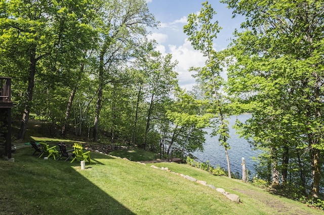 31628 Pickerel Lake Rd, Detroit Lakes, MN 56501 - view of green lawn with a water view