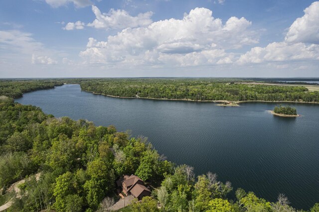 31628 Pickerel Lake Rd, Detroit Lakes, MN 56501 - drone / aerial view of a heavily wooded area and a large body of water