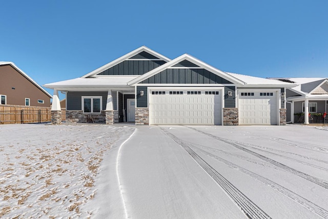 view of front of home featuring a garage