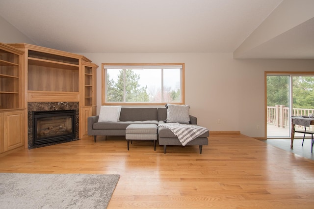 8075 211th Ave NW, Nowthen, MN 55330 - living room with light wood finished floors and a high end fireplace