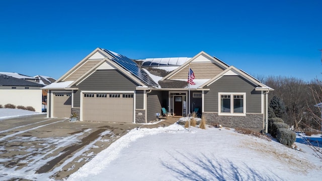 craftsman-style house with a garage