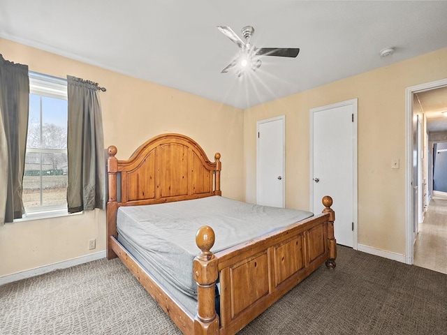 230 Mcleod Ave W, Winsted, MN 55395 - bedroom with carpet flooring, baseboards, and a ceiling fan