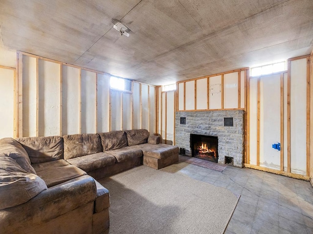 230 Mcleod Ave W, Winsted, MN 55395 - living area featuring a fireplace