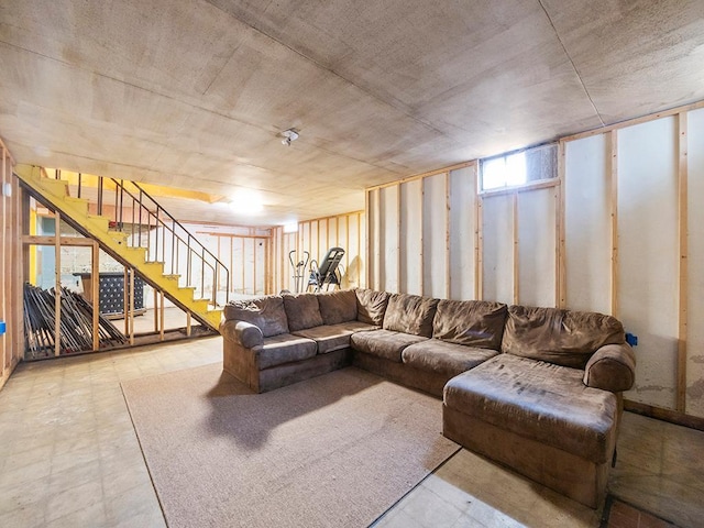 230 Mcleod Ave W, Winsted, MN 55395 - living room featuring stairway