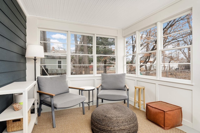 view of sunroom