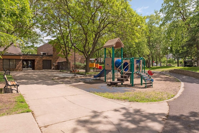 view of community jungle gym