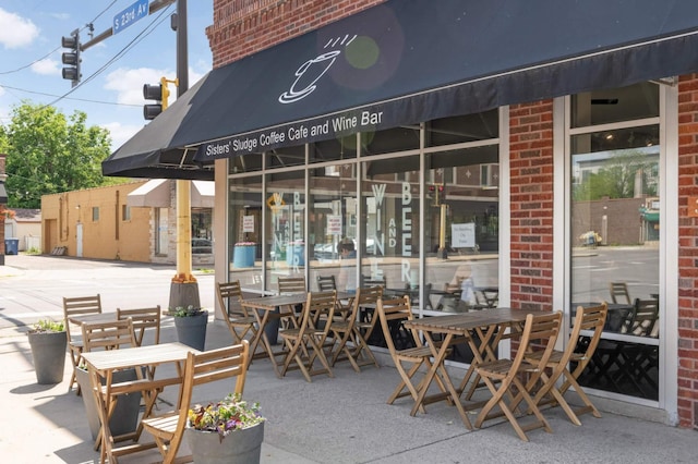 view of patio featuring outdoor dining space