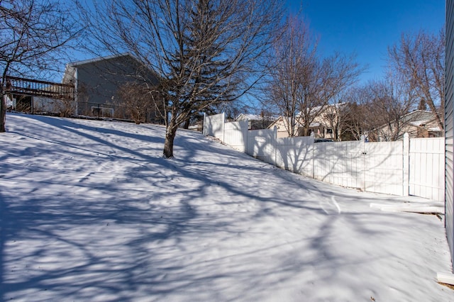 view of snowy yard