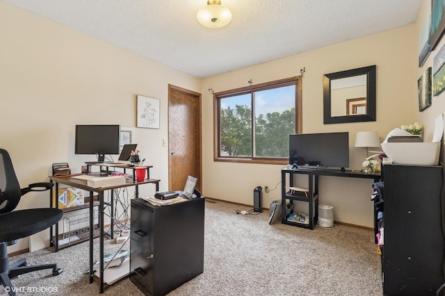 2528 Birchview Ln, Minnetonka, MN 55305 - office space with carpet, a textured ceiling, and baseboards