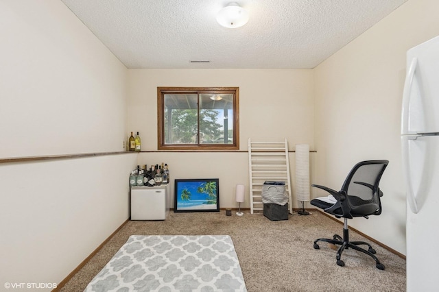 2528 Birchview Ln, Minnetonka, MN 55305 - unfurnished office with a textured ceiling, carpet floors, and baseboards