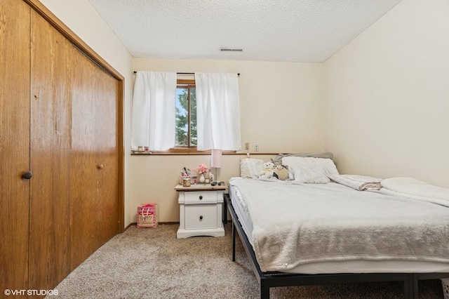 2528 Birchview Ln, Minnetonka, MN 55305 - bedroom with carpet, a closet, and a textured ceiling