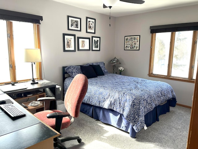 view of carpeted bedroom