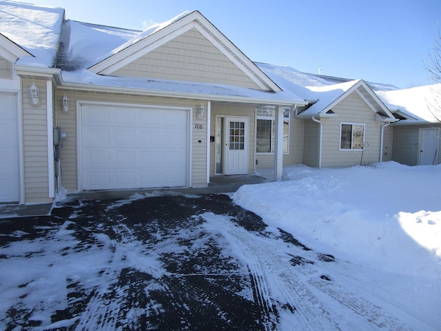 view of front of house featuring a garage