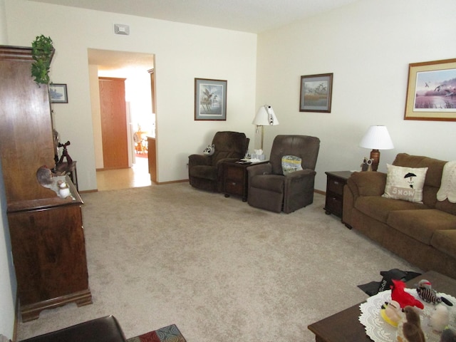 view of carpeted living room