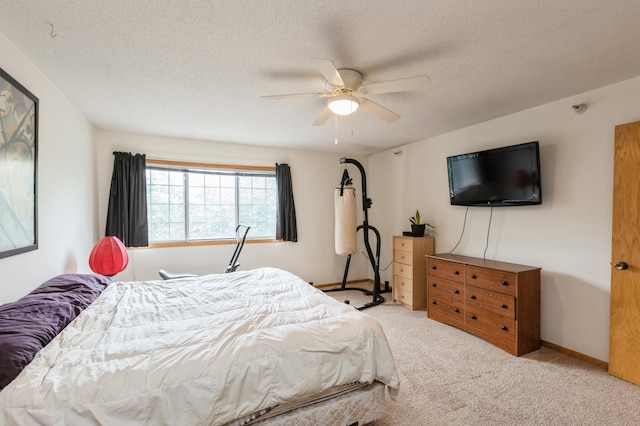 2752 Autumnwood Ln, Minnetonka, MN 55305 - bedroom with carpet, a ceiling fan, and a textured ceiling