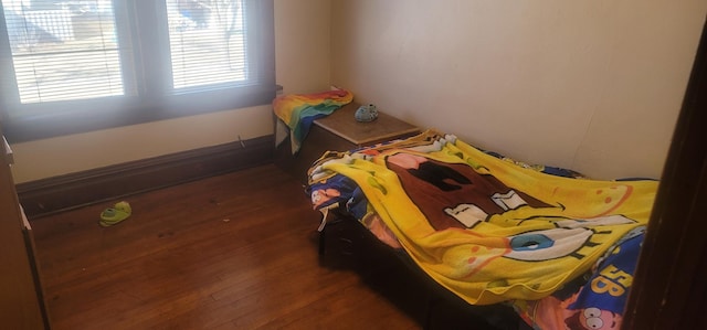 bedroom with hardwood / wood-style flooring