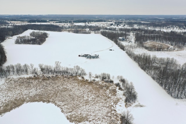 view of snowy aerial view