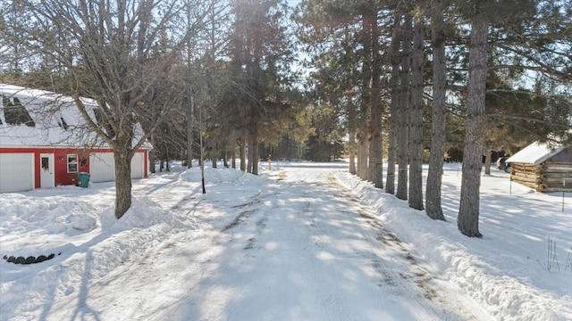 view of snowy yard