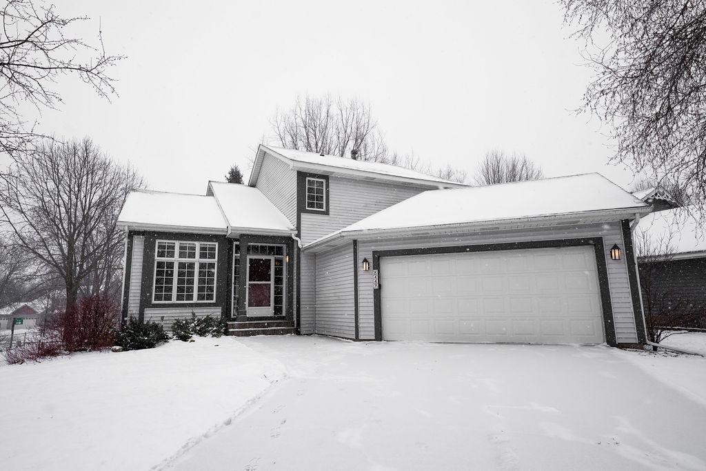 view of property with a garage