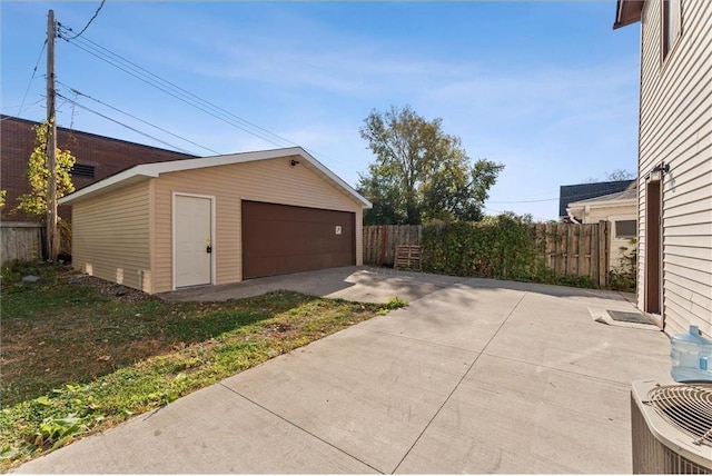 garage featuring central AC