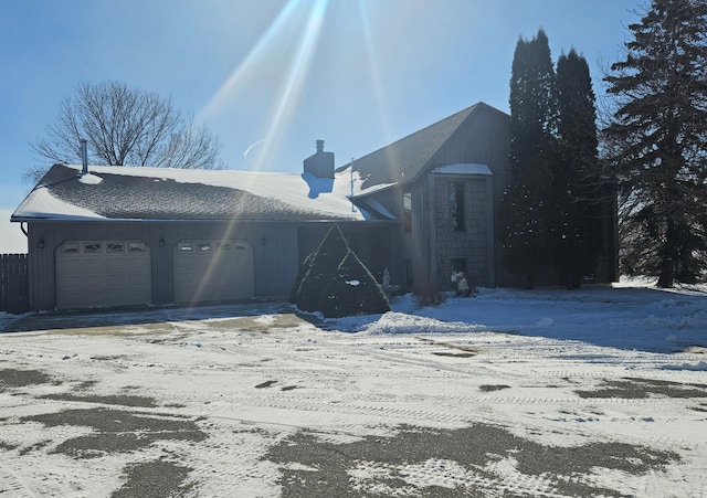 view of front of house featuring a garage