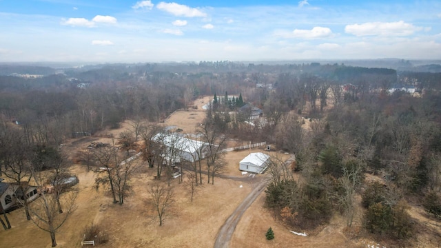 bird's eye view with a rural view