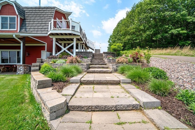 N7900 County Road J, Sherman Twp, WI 54751 - view of yard featuring stairway