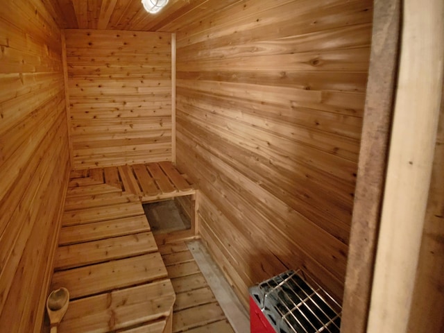 view of sauna