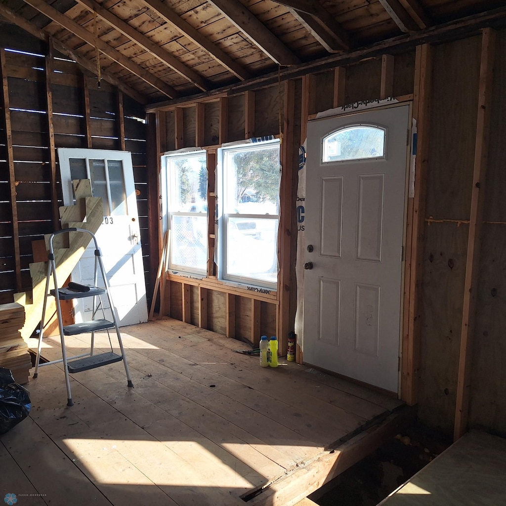 1203 Mountain Ave, Walhalla, ND 58282 - miscellaneous room with lofted ceiling