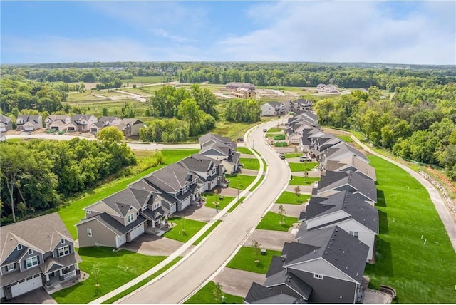 bird's eye view featuring a residential view