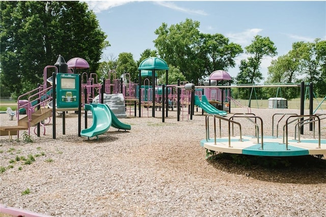 view of community jungle gym