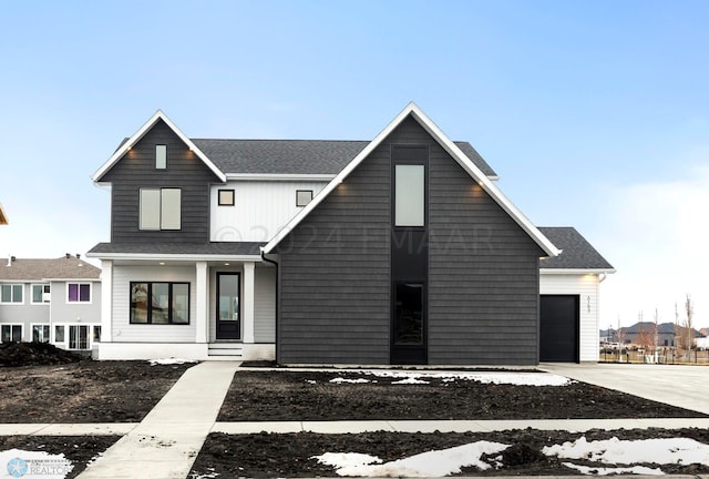 view of front of home featuring a garage