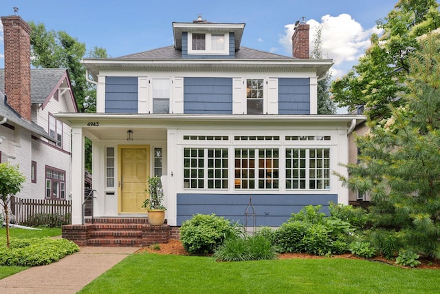 4943 Dupont Ave S, Minneapolis, MN 55419 - american foursquare style home featuring a chimney