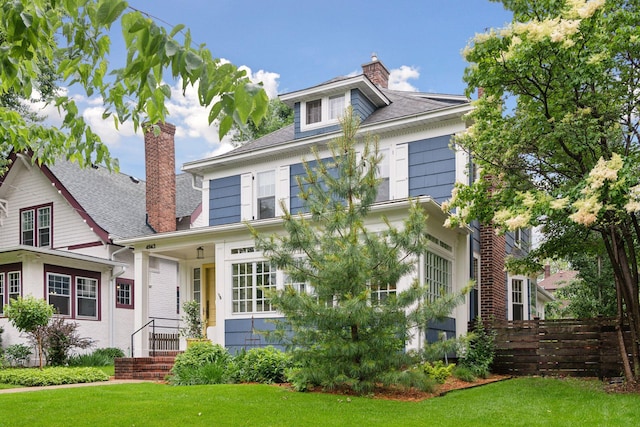 4943 Dupont Ave S, Minneapolis, MN 55419 - traditional style home with a chimney and roof with shingles