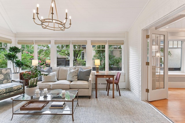 4943 Dupont Ave S, Minneapolis, MN 55419 - sunroom with healthy amount of natural light and a chandelier