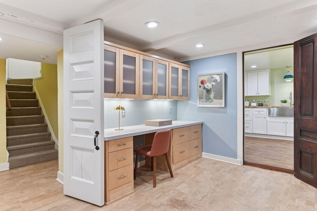 4943 Dupont Ave S, Minneapolis, MN 55419 - office space featuring built in study area, light wood finished floors, and recessed lighting