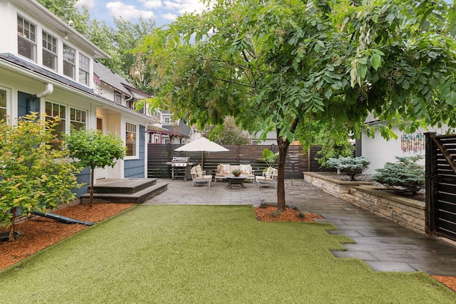 4943 Dupont Ave S, Minneapolis, MN 55419 - view of yard with a patio area and an outdoor living space