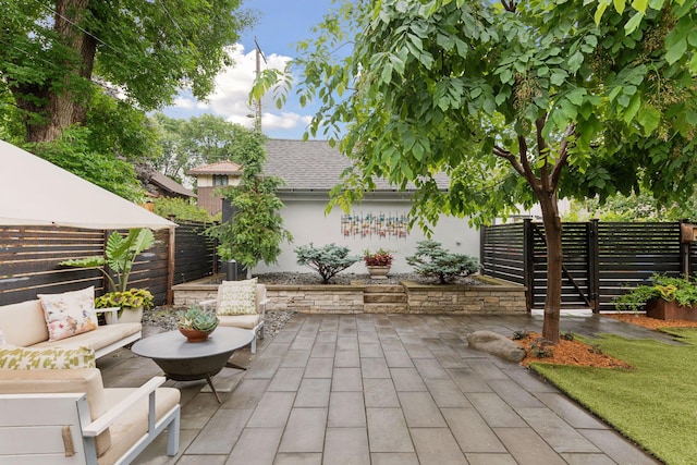 4943 Dupont Ave S, Minneapolis, MN 55419 - view of patio featuring an outdoor living space