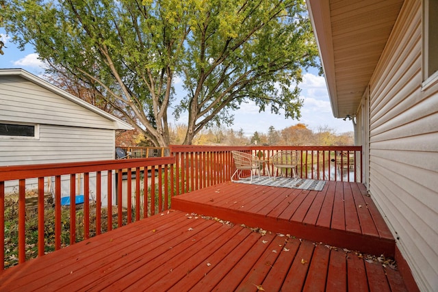 view of wooden terrace