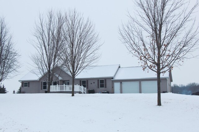 view of single story home