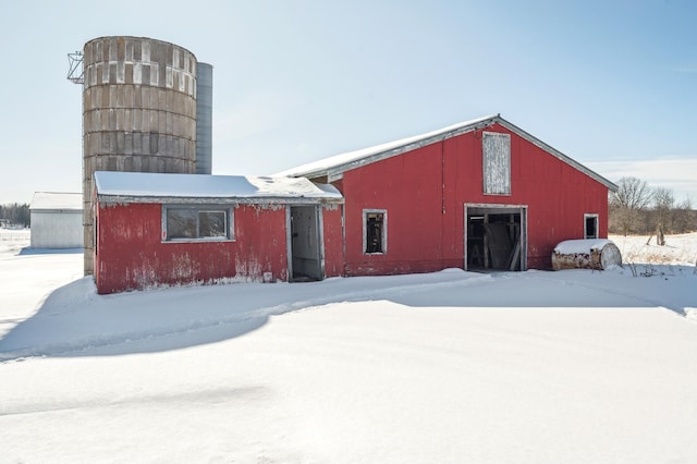 view of snow covered structure