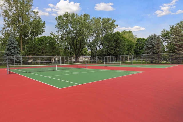 view of sport court featuring community basketball court and fence